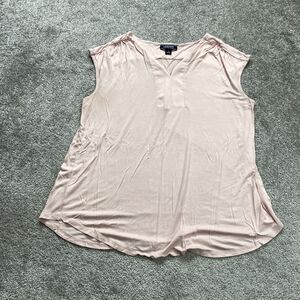 Land's End Tank Top Shirt Womens Large 14-16 Light Pink Soft Sleeveless Blouse